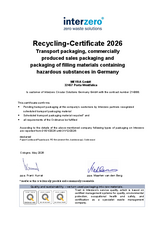 MEYRA - Recycling-certificate